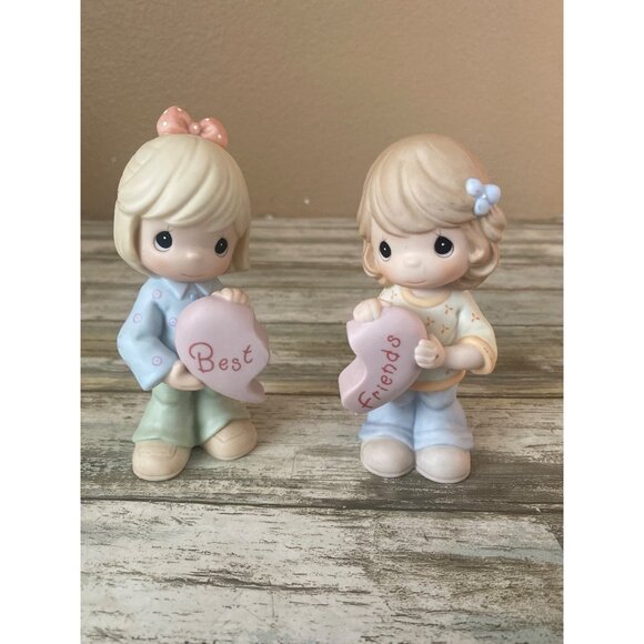 Precious Moments “Best Friends Share the Same Heart” 2-Piece Set #890987 -No Box - Picture 2 of 10